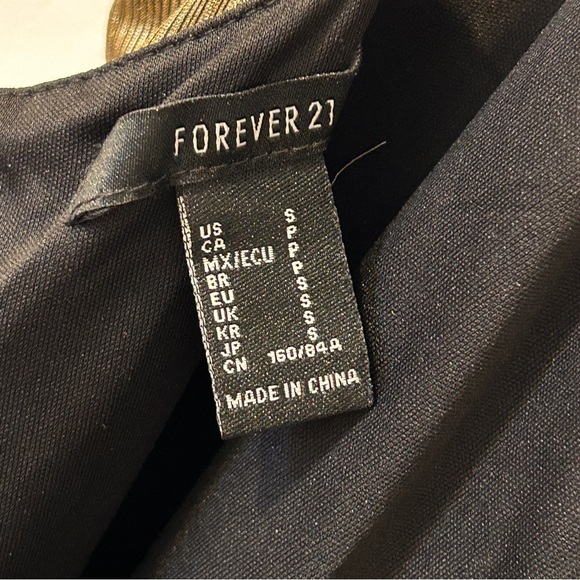 Forever 21 Gold Metallic Slip Maxi Dress S Draped Cowl Neck Satin Shine Evening - Picture 2 of 6